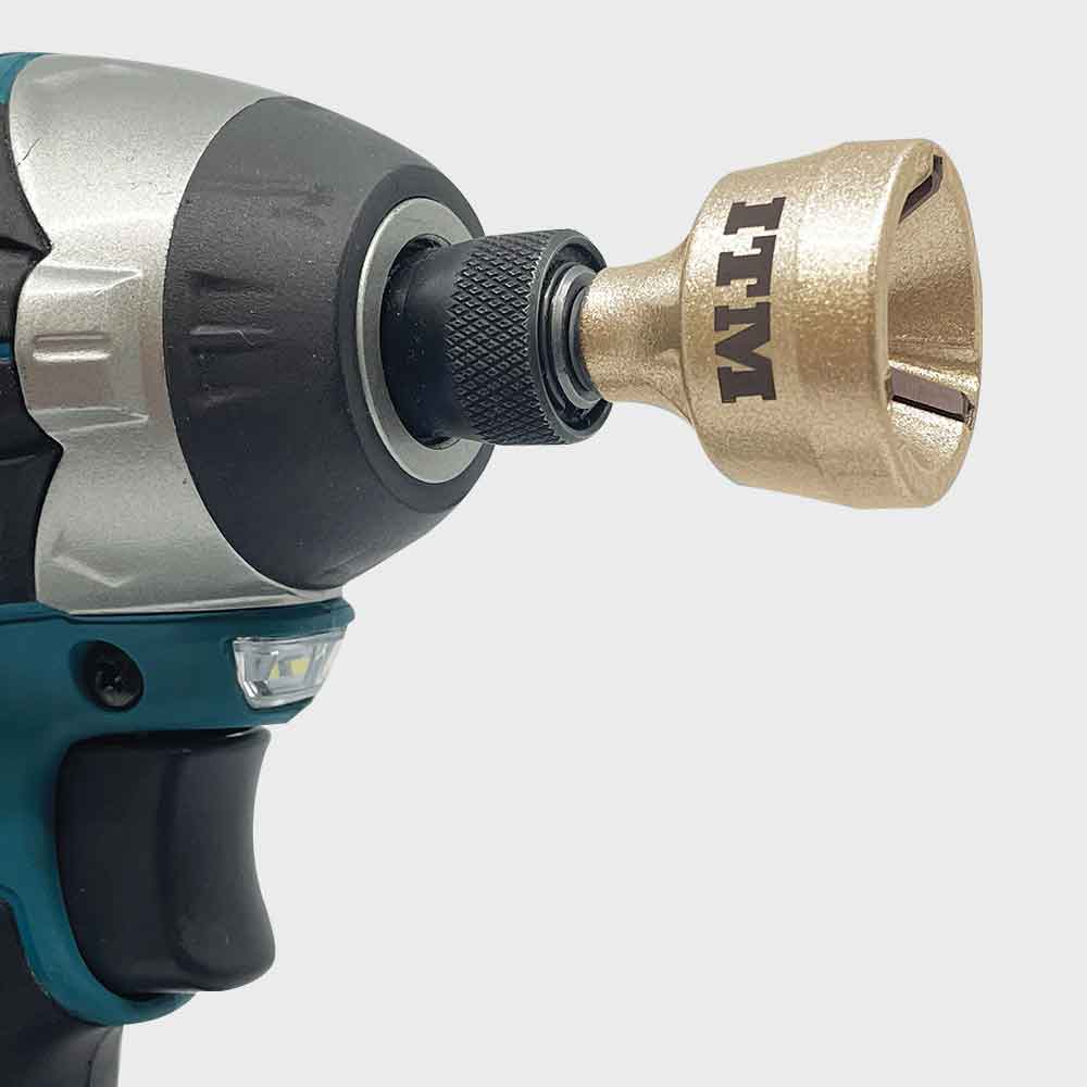 Bar Champ M2 HSS outer reamer with 1/4-inch hex impact shank