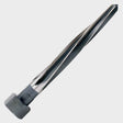 HD Black oxide construction reamer with spiral flutes and hex drive for bolt and rivet installation