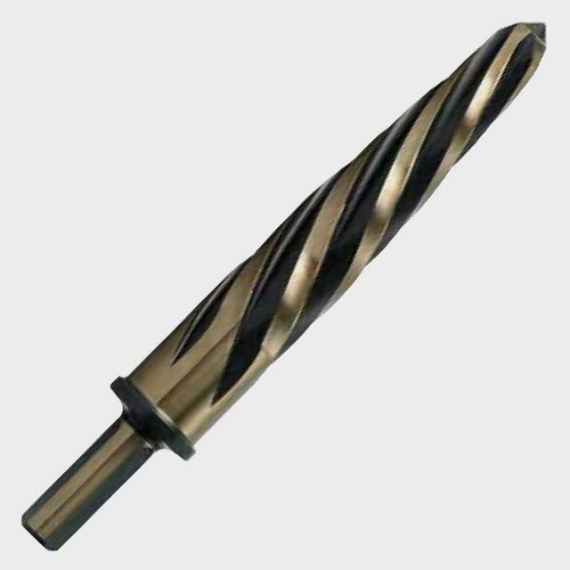 M2 HSS fast spiral construction reamer with tapered point and 3-flat shank