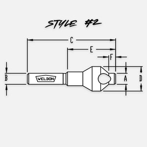 Avellanador de 82º - Tamaño de tornillo de 7/16" (5 piezas)