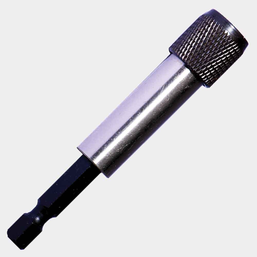 Magnetic Snap Lock bit holder with locked retaining ring, 2", 1/2-inch drill depth, and impact driver compatibility