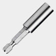Durable stainless steel magnetic bit tip holder with 1/2-inch drill depth for impact driver applications