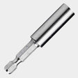 Durable stainless steel magnetic bit tip holder with 1/2-inch drill depth for impact driver applications