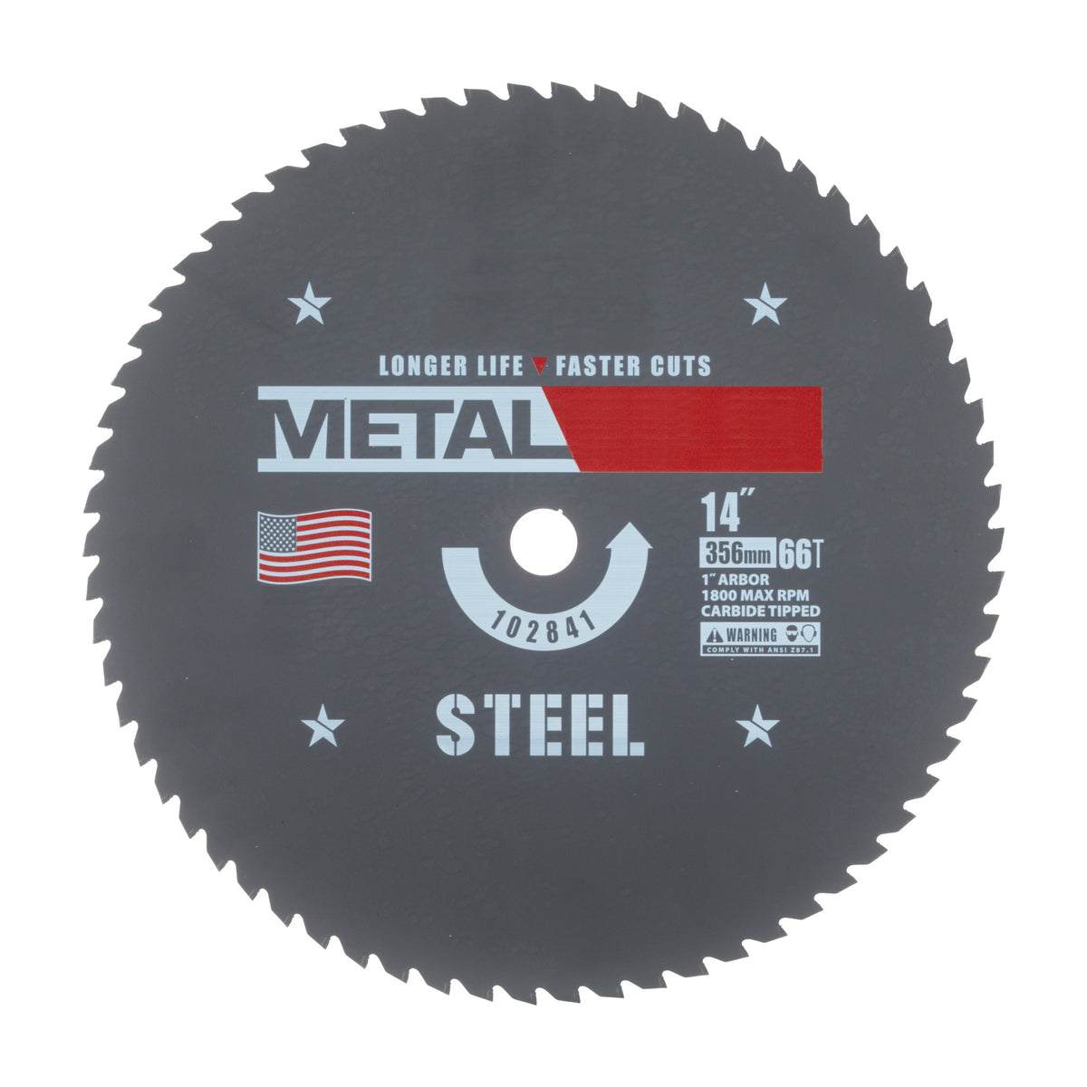 ITM METAL 14 inch 66-tooth metal-cutting circular saw blade for steel, part 102841
