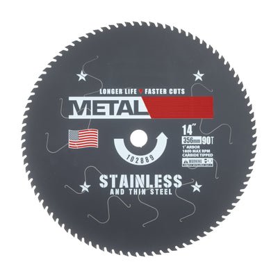 ITM METAL 14 inch 90-tooth metal-cutting circular saw blade for stainless steel, part 102889