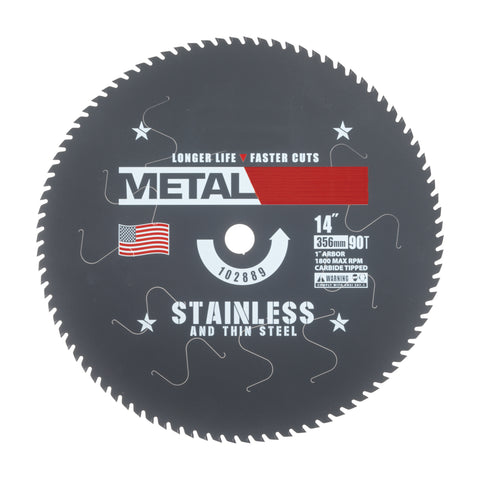 14" x 90T Metal-Cutting Circular Saw Blade for Stainless Steel