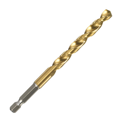 ITM 5/16" titanium (TiN) jobber drill bit with 1/4" hex impact shank