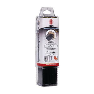 ITM slow spiral roto percussion masonry drills, bulk pack of 25 (1/4 inch x 6 inch pack shown)