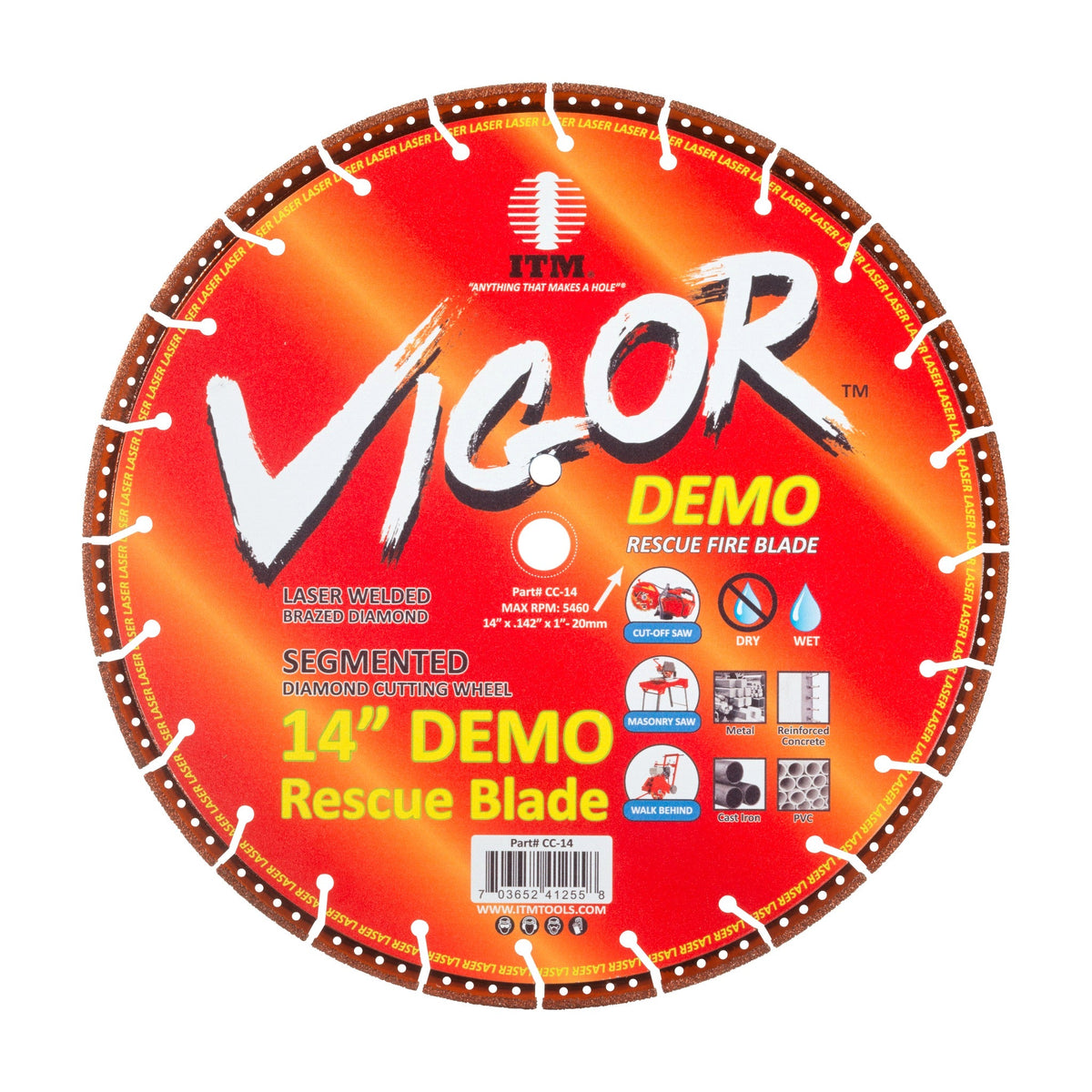 ITM Vigor Demo 14 inch rescue blade for metal cutting, part CC-14