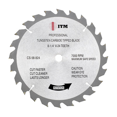 ITM 8-1/4" 24-tooth carbide tipped circular saw blade, part CS-58-824