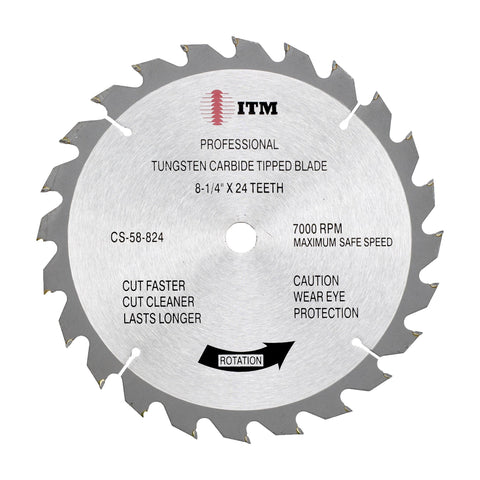 8-1/4" x 24T Carbide Tipped Circular Saw Blade