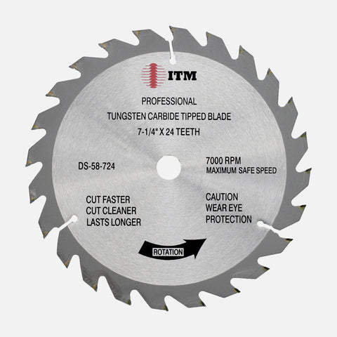7-1/4" x 24T Carbide Tipped Circular Saw Blade