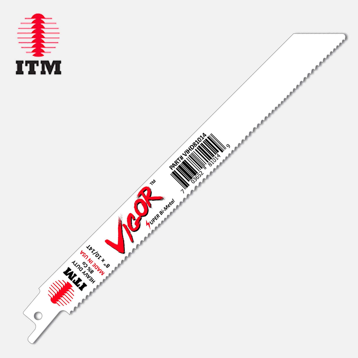 VIGOR heavy duty bi-metal reciprocating blades for wood, fiberboard, steel, aluminum and stainless
