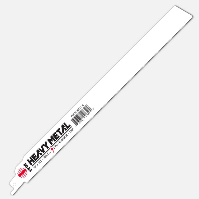 All-purpose metal-cutting reciprocating blades, bi-metal construction, heavy-metal rated