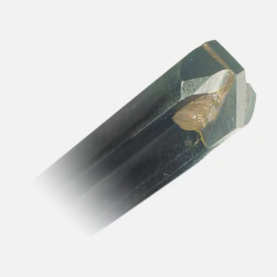 ITM left-hand hard steel drill bit carbide tip close-up, 1/8 inch, part LHB-18