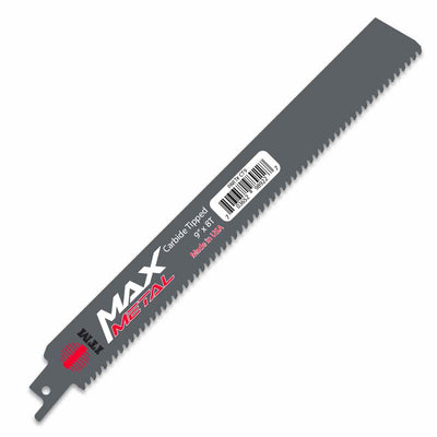 Carbide reciprocating saw blades 8 TPI MAX METAL for cutting steel and tough metals