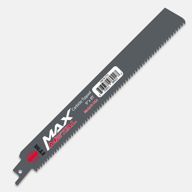 Carbide reciprocating saw blades 8 TPI MAX METAL for cutting steel and tough metals