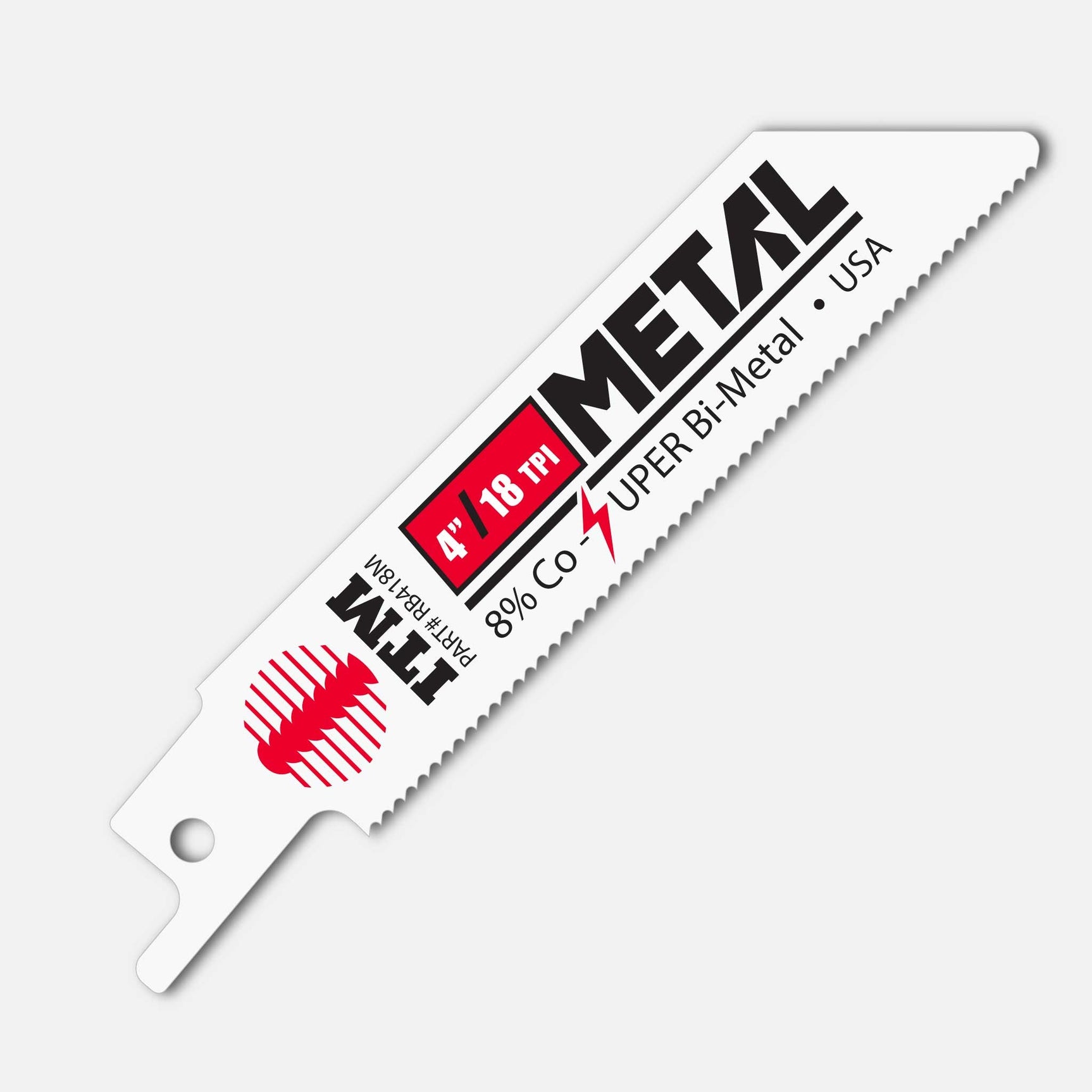 Durable metal-cutting recip saw blades 4–12 inch OAL, bi-metal with 8% cobalt teeth, USA made