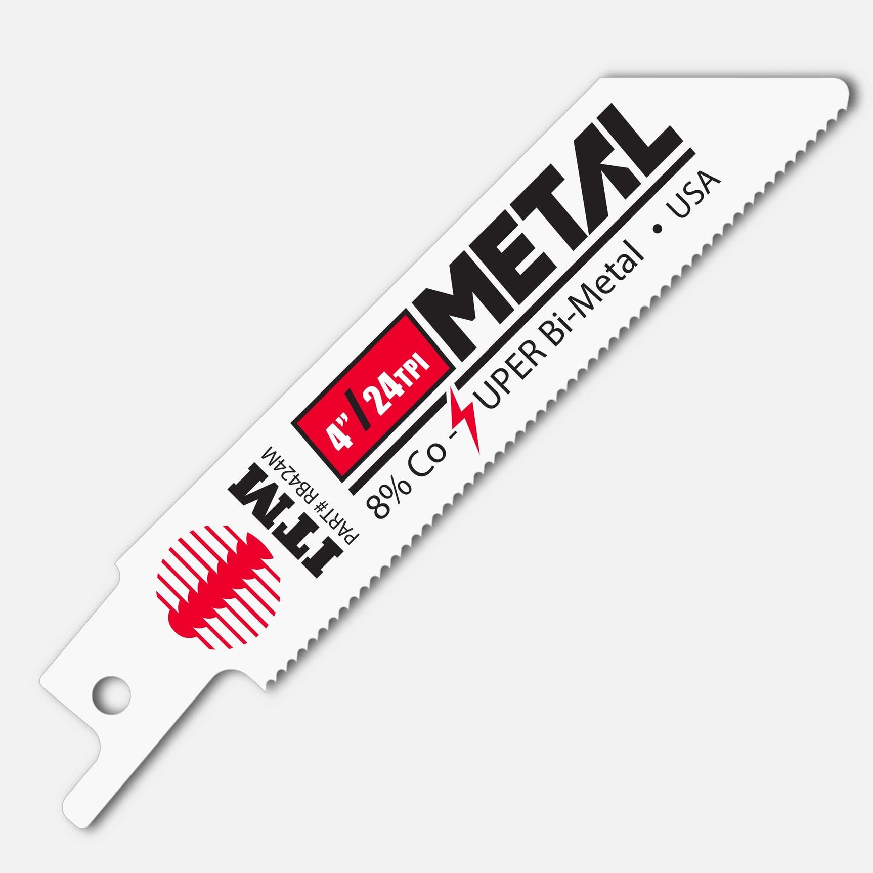 Durable metal-cutting recip saw blades 4–12 inch OAL, bi-metal with 8% cobalt teeth, USA made