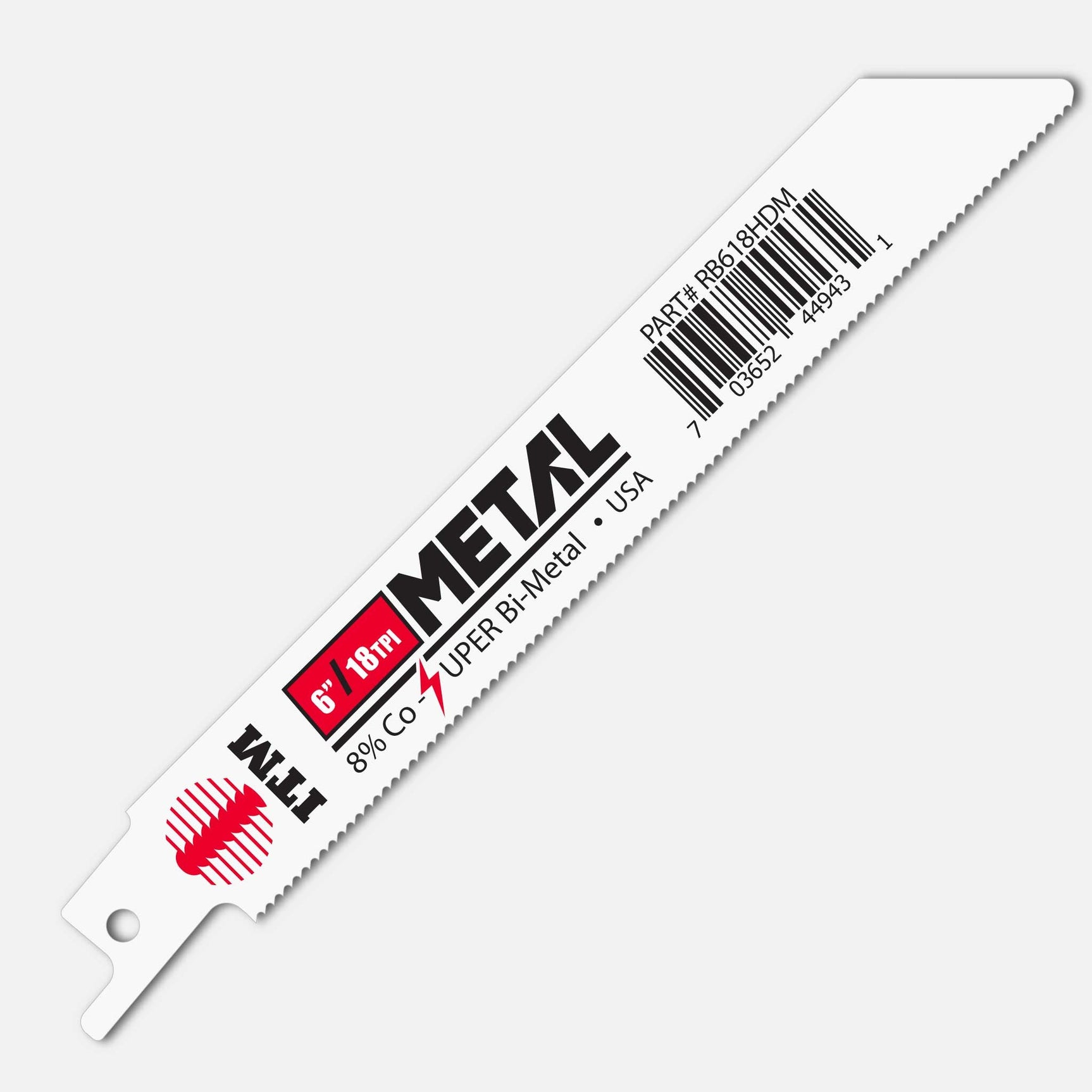 Durable metal-cutting recip saw blades 4–12 inch OAL, bi-metal with 8% cobalt teeth, USA made