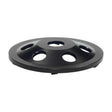 ITM PCD-50-4S 5 inch 4-segment PCD cup wheel for mastic, 7/8 inch open hole; family photo, shown: 5-inch 6-segment open-hole wheel (PCD-50), back view