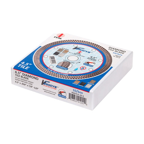 4-1/2" V-Groove Diamond Tile Blade (10 Pack)