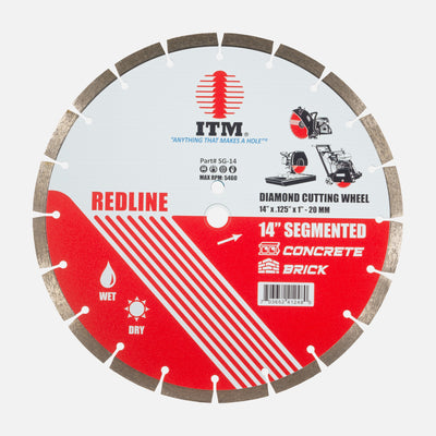 ITM Redline 14 inch segmented diamond cutting wheel, part SG-14