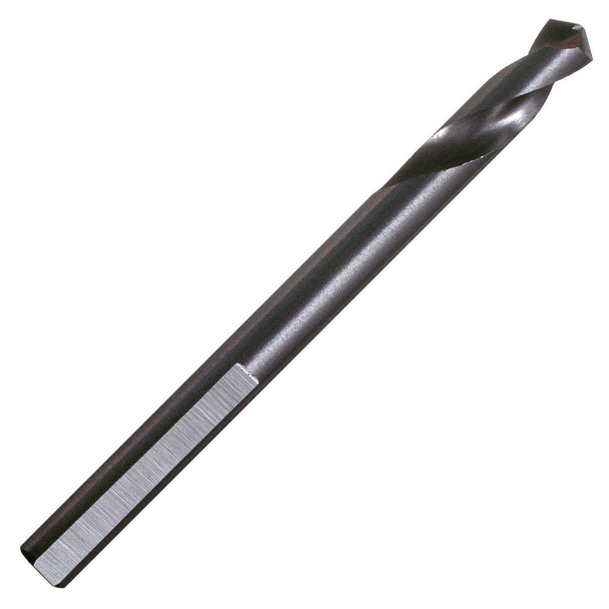 1/4-inch HSS pilot drill bit, flat or 3-step design, arbor-compatible, for precise drilling in steel, wood, plastics, mild stainless, copper, and sheet metal with power drills or drill presses