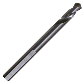 1/4-inch HSS pilot drill bit, flat or 3-step design, arbor-compatible, for precise drilling in steel, wood, plastics, mild stainless, copper, and sheet metal with power drills or drill presses