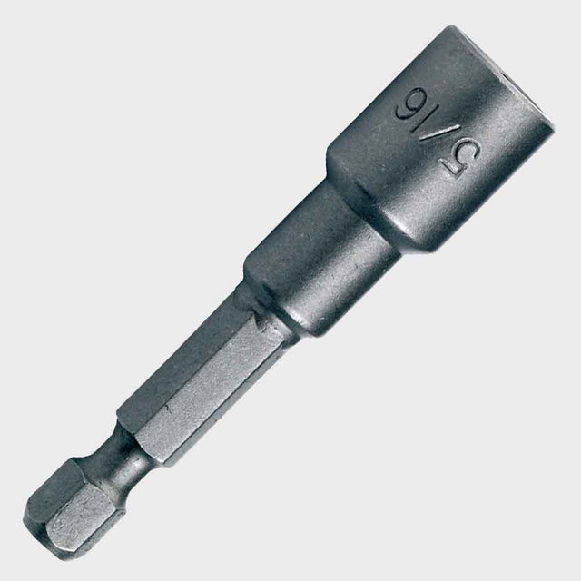 Standard 1/4”-hex magnetic nut setter, industrial-grade, one-piece construction, designed for use with impact drivers for professional fastening applications