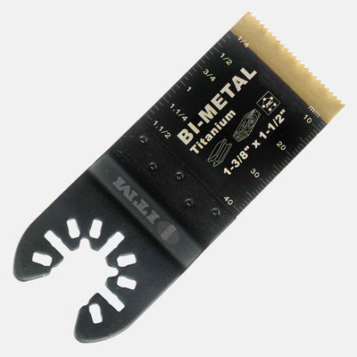 BIM-titanium oscillating blades for multi-tools, ideal for metal, wood, and nail cutting, high-durability construction for professional use