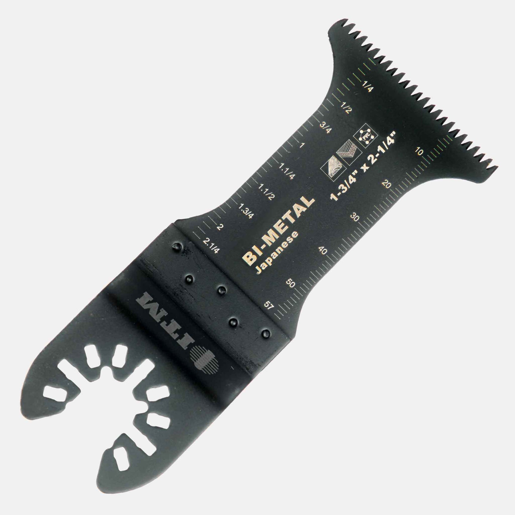 BIM-titanium oscillating blades for multi-tools, ideal for metal, wood, and nail cutting, high-durability construction for professional use