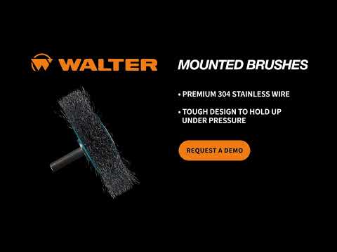 Walter video for 1-3/8" x 1/4" Crimped Wire Mounted Wheel Brush, 1/4" Shank, .008" Carbon Steel