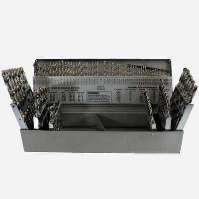 115-Piece 118º  Bright HSS, 1/16 - 1/2 by 64ths, #1- #60, A-Z