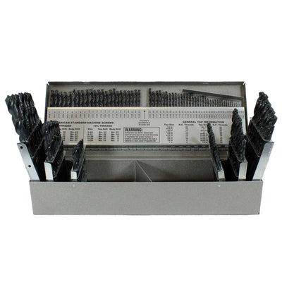 115-Piece 118º  Blk Oxide, 1/16 - 1/2 by 64ths, #1- #60, A-Z