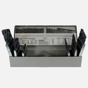 115-Piece 118º  Blk Oxide, 1/16 - 1/2 by 64ths, #1- #60, A-Z