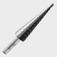 13-step drill bit, HEX non-slip shank, 2-fast spiral flutes, for steel, aluminum, copper, plastics