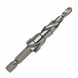 1/4” hex impact shank drill bit, M2 HSS, self-starting split point for plastics, copper, aluminum, steel