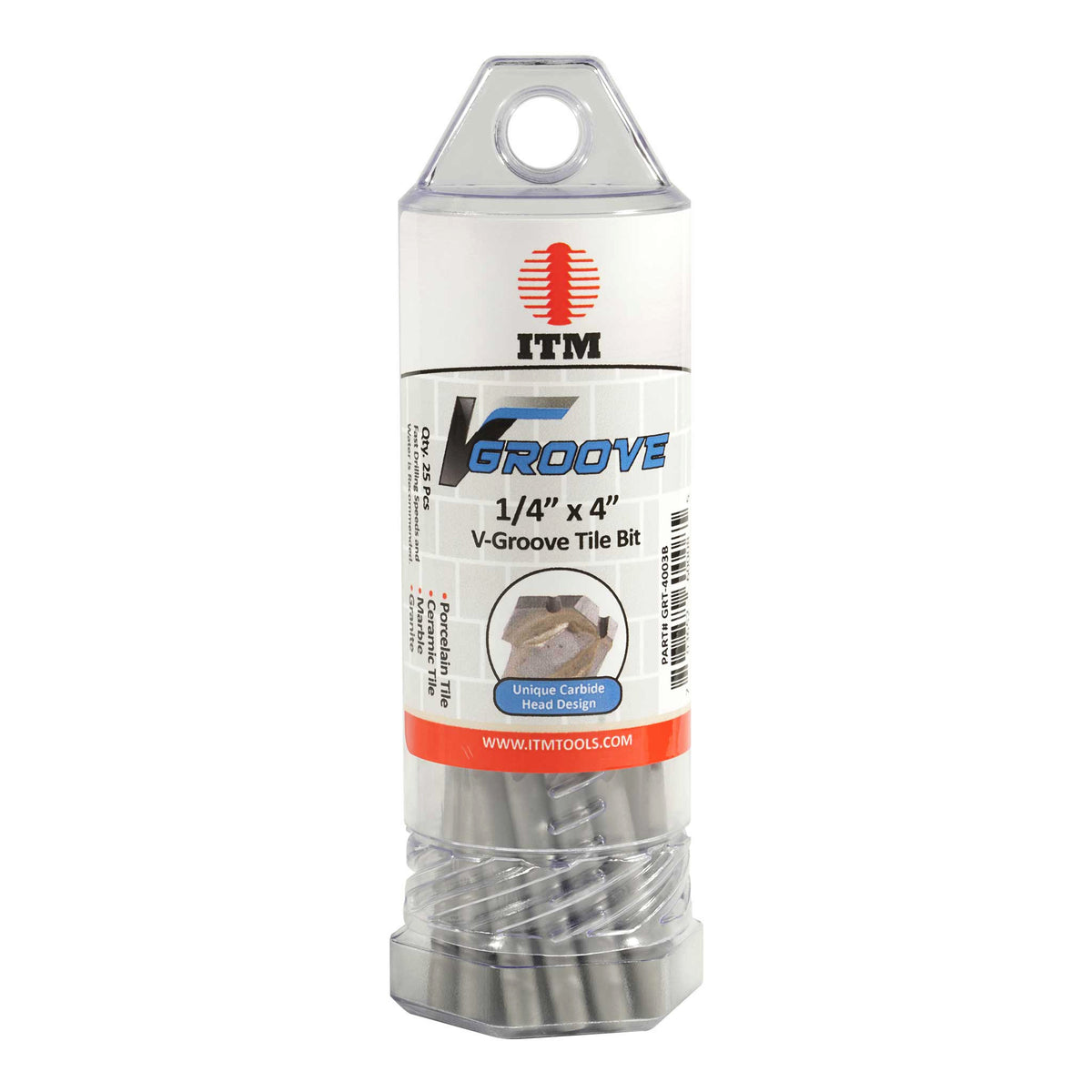 Serrated V-Groove Tile Drill Bits