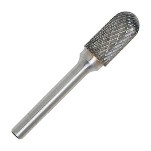 Walter 3/8 inch cylindrical ball nose carbide burr, double cut, part 01V006
