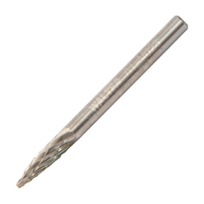 Walter 1/8 inch pointed tree carbide burr, double cut, part 01V023