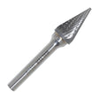 Walter 1/8 inch conical carbide burr, double cut, part 01V025