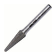 Walter 3/8 inch cone, 14° carbide burr, double cut, part 01V031