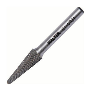 Walter 3/8 inch cone, 14° carbide burr, double cut, part 01V031