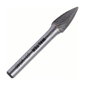 Walter 3/8 inch pointed tree carbide burr, double cut, part 01V046