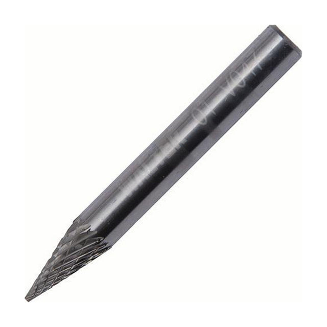 Walter 1/4 inch conical carbide burr, double cut, part 01V047