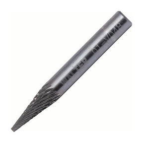 Walter 1/4 inch conical carbide burr, double cut, part 01V048