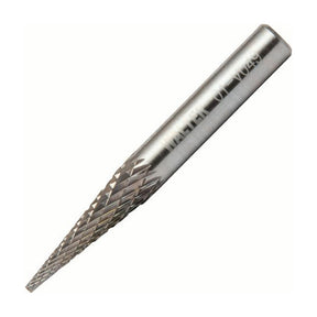 Walter 1/4 inch conical carbide burr, double cut, part 01V049