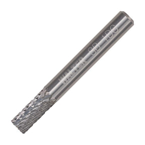 Walter 1/2 inch cylindrical, end cut carbide burr, double cut, part 01V059