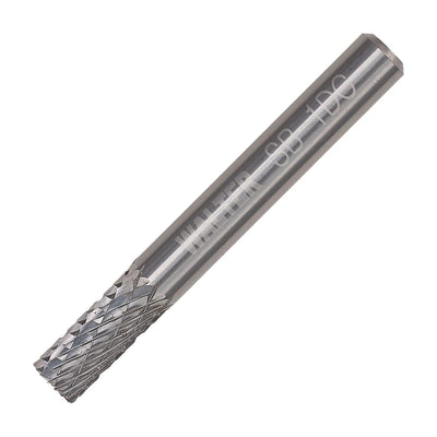 Walter 1/2 inch cylindrical, end cut carbide burr, double cut, part 01V059